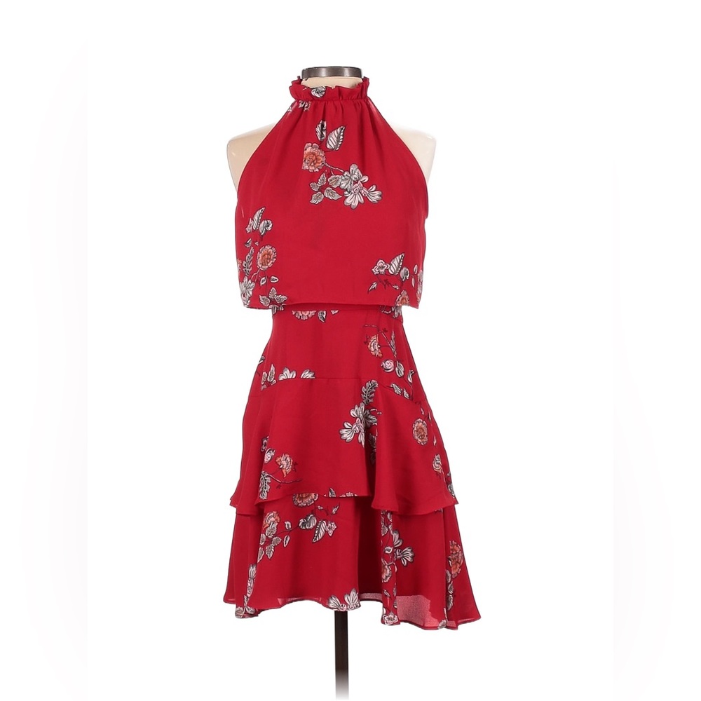 BB Dakota Red Floral Dress